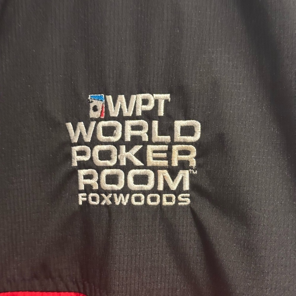 WPT World Poker Tour | World Poker Room Foxwoods Men’s XL Black Windbreaker - Picture 4 of 7